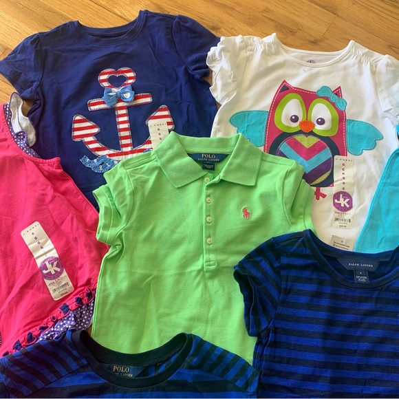 NWT Girl’s Summer Polo Ralph Lauren Top Bundle 6 6X NEW - Picture 4 of 8
